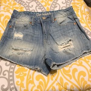 High rise jean shorts